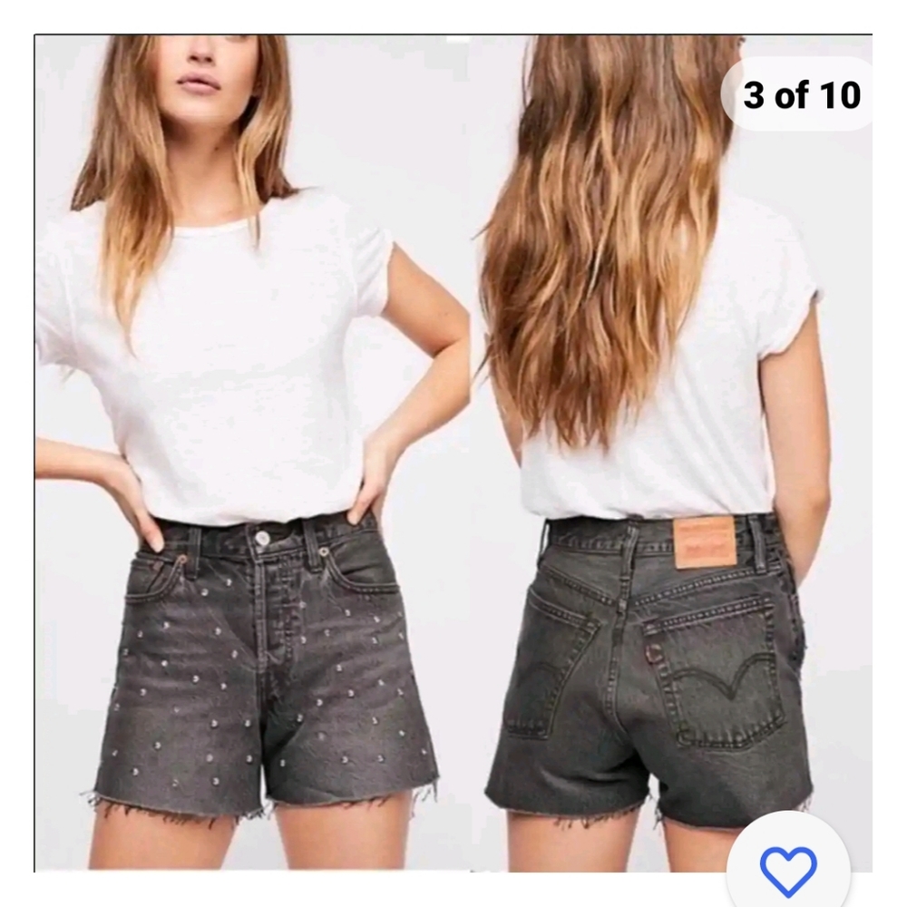 Levi's Wedgie Shorts in Bling Bling Black